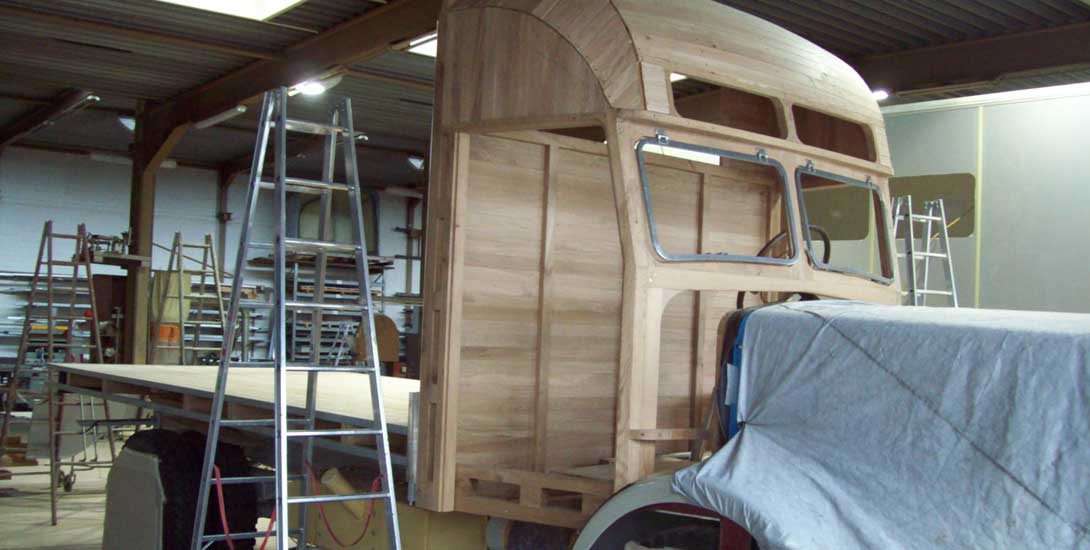 Rebuilding drivers cab with wooden supstructure